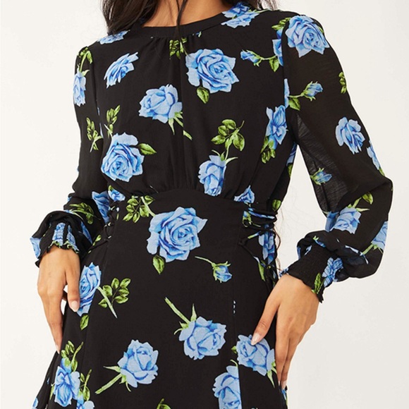 NWT Free People Samantha Lace Up Mini Dress - Picture 3 of 5